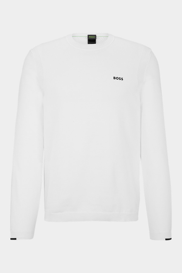 SWEATSHIRT BOSS - 100 WHITE